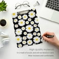thumbnail image 5 of FMSHPON Stylish Beautiful Daisies Pattern Clipboard Hardboard Wood Nursing Clip Board and Pull for Standard A4 Letter 13x9 inches, 5 of 6