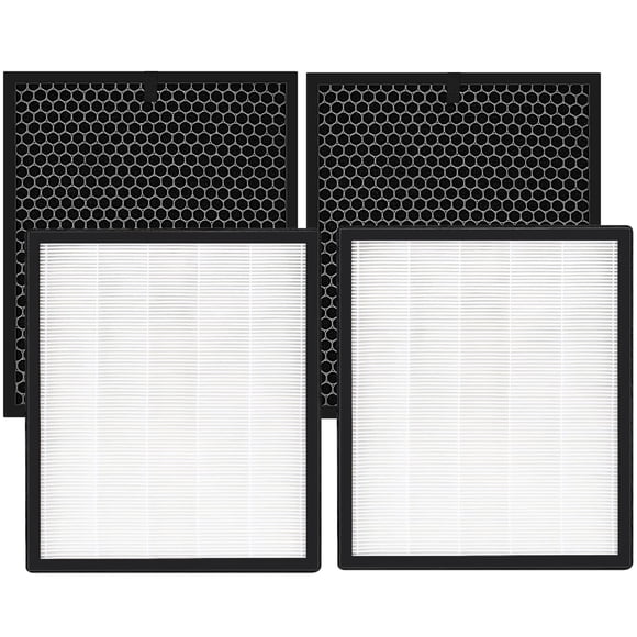 isinlive LV-PUR131 Filtres de Remplacement pour Purificateur d'Air LEVOIT et Purificateur d'Air Intelligent Wi‐Fi LEVOIT LV-PUR131S, Filtre HEPA et au Charbon Activé, LV-P