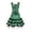 Green, variant on Women's Gothic Lace Up Plaid Half Ruffle Sleeveless Lolita Cosplay Sundress