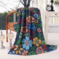 thumbnail image 2 of Pioneer Flower Blanket,Comfortable Soft Flannel Throw Blanket,All Season,Warm Lightweight Blankets for Sofa Bed Couch Living Room Chair,60"x80"(150x200cm), 2 of 4