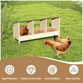thumbnail image 6 of Jaxpety Triple Nesting Box Chickens Laying Box with Asphalt Roof, Solid Pine Wood Chicken Coop, Poultry Nesting Box, 6 of 12