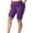 Purple GGG, variant on Bovxnpu Summer Plus Size Shorts for Women, Womens Casual Athletic Shorts, Fashion Women's Plus Size Yoga Pants Shorts Solid Color Elastic Waist M