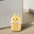 thumbnail image 6 of Cute Mini Desk Trash Can With Lid Small Waste Basket For Bedroom Office Bathroom Multi Functional Garbage Container Home Decor, 6 of 6