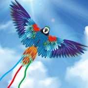 Gex Worldwide 55" Huge Parrot Kite for Kids and Adults - Easy to Fly Single Line String with 55" Tail for Beach, Trip and Park