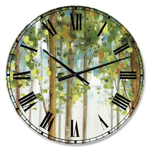 Designart Oversized Multicolor Analog Round Modern Traditional Wall Clocks, CLM30945-C23