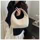 thumbnail image 5 of Bolso de hombro a rayas | Bolso de poliéster tejido a mano, ligero y duradero, elegante y a la moda, ideal para uso diario, para mujer, para desplazamientos urbanos, bandolera, bolso de, 5 of 7