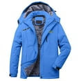 thumbnail image 2 of Winter Jackets Winter Warm Ski Jacket for Women and Men Fleece Lined Hooded Raincoat Windproof Rain Windbreaker Outdoor Jacket Sky Blue,4XL, 2 of 4