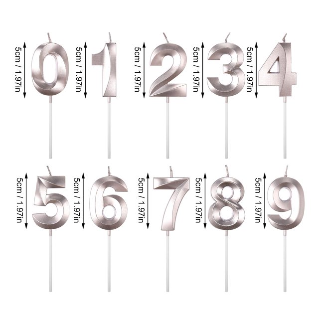 JJKBVCLO Birthday Candles Extended Big Number Candle Multicolor 3D Design Cake Topper Decoration For Any Celebration
