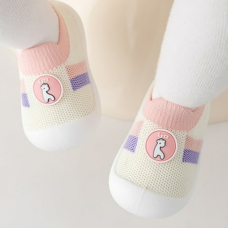 

Hbdhejl Toddler Boys Girls Shoes Baby Indoor Walking Shoes With Soft Soles For Young Children Mesh Breathable Non Socks Shoes Pink 3-6 Months