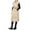 Khaki, variant on DeHolifer Women's Coat Solid Sleeveless Zipper Puffer Vest with Bow Belt Mid-Length Padded Coat Winter Outerwear Khaki 2XL