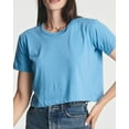 thumbnail image 4 of Real Essentials 4 Pack: Women's Cotton Short Sleeve Crop Top – Cropped Casual Crew Neck T-Shirts (Available In Plus Size), 4 of 6