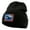 Black, variant on American Swimming Embroidered 12 Inch Long Knitted Beanie - Black OSFM