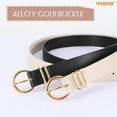 thumbnail image 6 of WHIPPY Women's Leather Belt Gold Buckle Plus Size Waist Belts for Jeans Dresses, 6 of 7