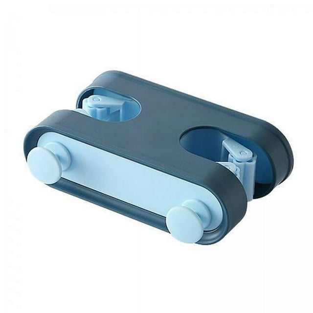 Soporte para Trapeador de Escoba para Trabajo Pesado Estante de Almacenamiento de Montaje en Pared Armario Organizador de Lavandería Azul 2 piezas