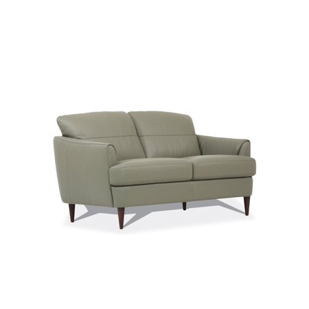 Contemporary Moss Green Leather Loveseat by Acme Helena 54571