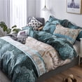 thumbnail image 3 of Bohemian Flower Duvet Cover Set Mandala Bedding Sets Soft Luxury Microfiber Comforter Cover,  Indian Pattern Quilt Cover with Zipper Closure, 3 of 6