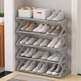 thumbnail image 3 of Yeacher 5 Tier Shoe Rack X Shape Shoe Organizer Dust-proof Storage Shelf Galvanized Steel Non-Woven, 3 of 8