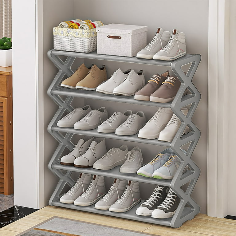 Simple Shoe Rack Nonwoven Fabric Dustproof Shoe Shelf Saving Space