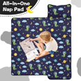 thumbnail image 4 of Dinosaur and Moon Navy Pattern Teens Toddler Nap Mat with Pillow, Sleeping Mat Bag for Preschool Daycare 60"x20", 4 of 6