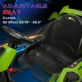 thumbnail image 5 of Aosom 24V 7.5 MPH Drifting Electric Go Kart with Adjustable Seat with Slow Start, Button Start, Music, Horn, Lights, for 6-12 Years, Green, 5 of 9