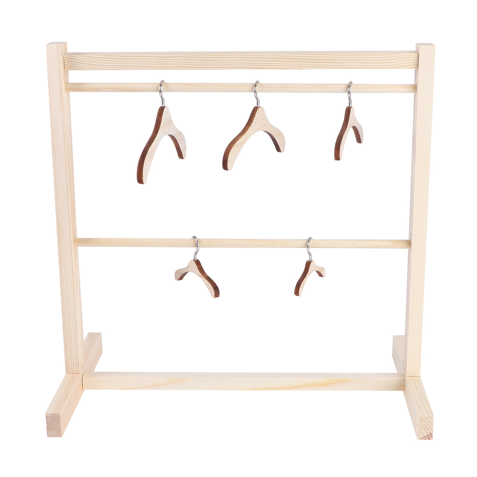 Wooden doll hanger 1 Set Doll Clothing Hanger Doll Wooden Hanging