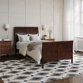 thumbnail image 1 of AFI Portland Twin XL Wood Foundation Bed Frame with Matching Footboard Walnut, 1 of 13