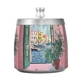 thumbnail image 7 of Yayeee Ashtray with Lid for Cigarette Smokeless Stainless Steel Home Ash Holder, Green Window Sea, 7 of 7