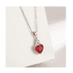 thumbnail image 5 of Collar con Colgante Corazón y Circonia en Caja de Rosas Belug Rojo, 5 of 5