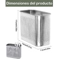 thumbnail image 2 of Escurridor De Cubiertos De Acero Inoxidable, Organizador De Utensilios De Cocina Con 2 Compartimentos Y Ganchos, Ideal Para Secar Y Almacenar Cubiertos, Cepillos De Dientes O Pinceles, 2 of 4