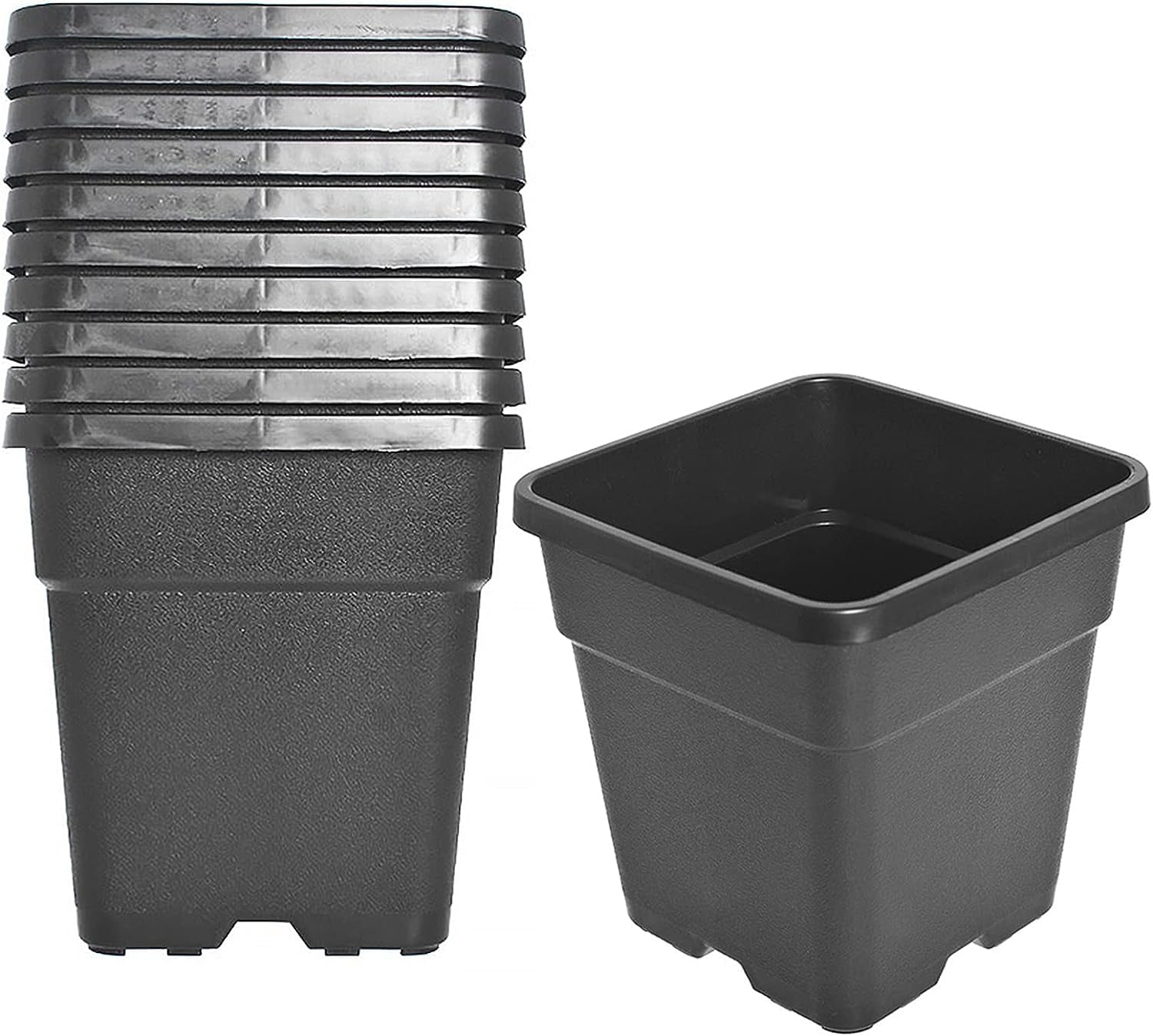 10 plastic pots for plants
