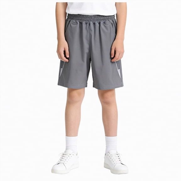 JUMEYU Boys Athletic Shorts Slim Boys Cargo Shorts Quick Dry Hiking Shorts Lightweight Athletic Short with Zipper Pockets Outdoors Size 9-10 (Dark Gray,9-10 Years)