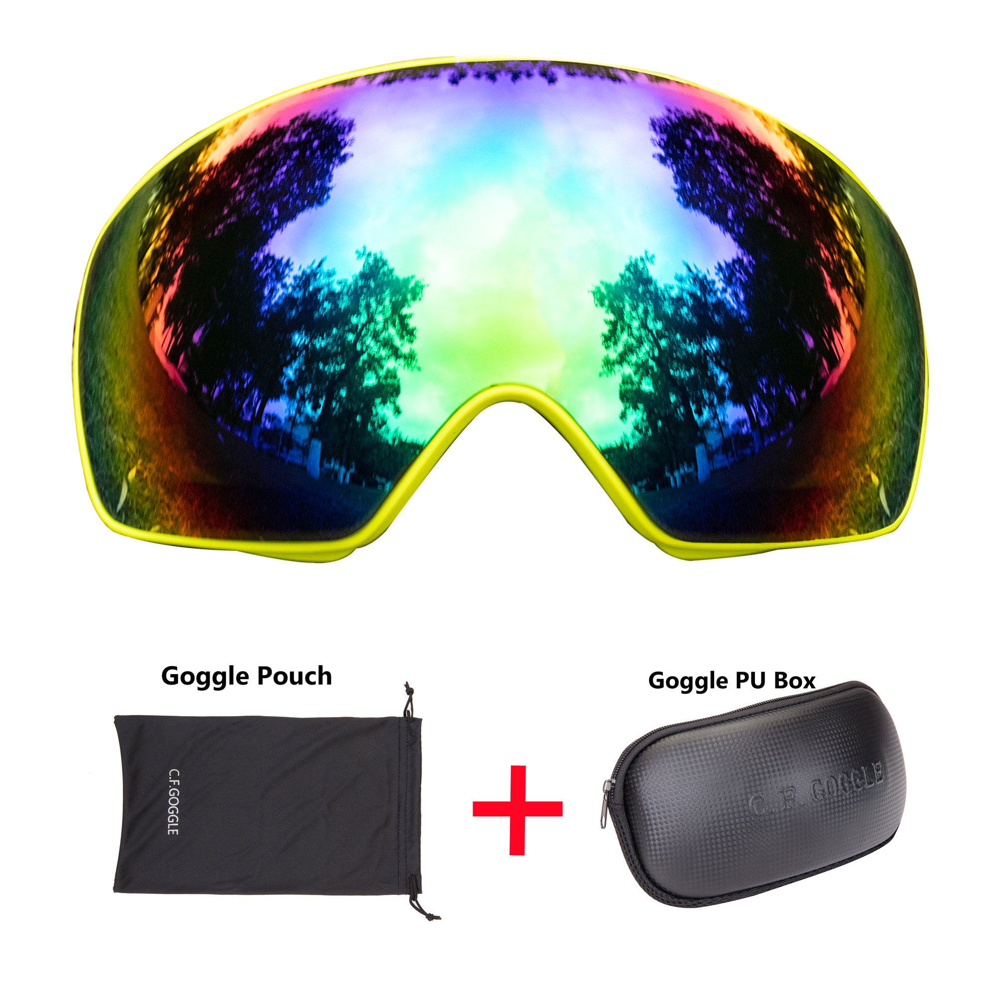 LELINTA Womens Skis, Snowboards & Accessories Goggles, for Skiing, Snowboarding, Motorcycling and Winter Sports - Anti-Fog and Helmet Compatible - OTG UV400 Protection - image 1 of 8