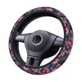 thumbnail image 2 of Balery pink butterfly Print Steering Wheel Covers Elastic Skidproof Steering Wheel Protective Cover Case for Men Women Universal 15 Inches Cars Accessories, 2 of 6