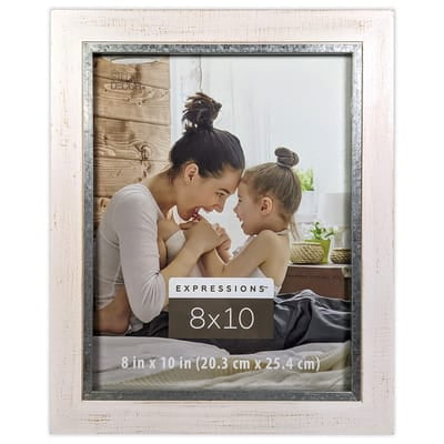 12 Pack: White with Silver Edge 8" x 10" Frame - Expressions by Studio Decor