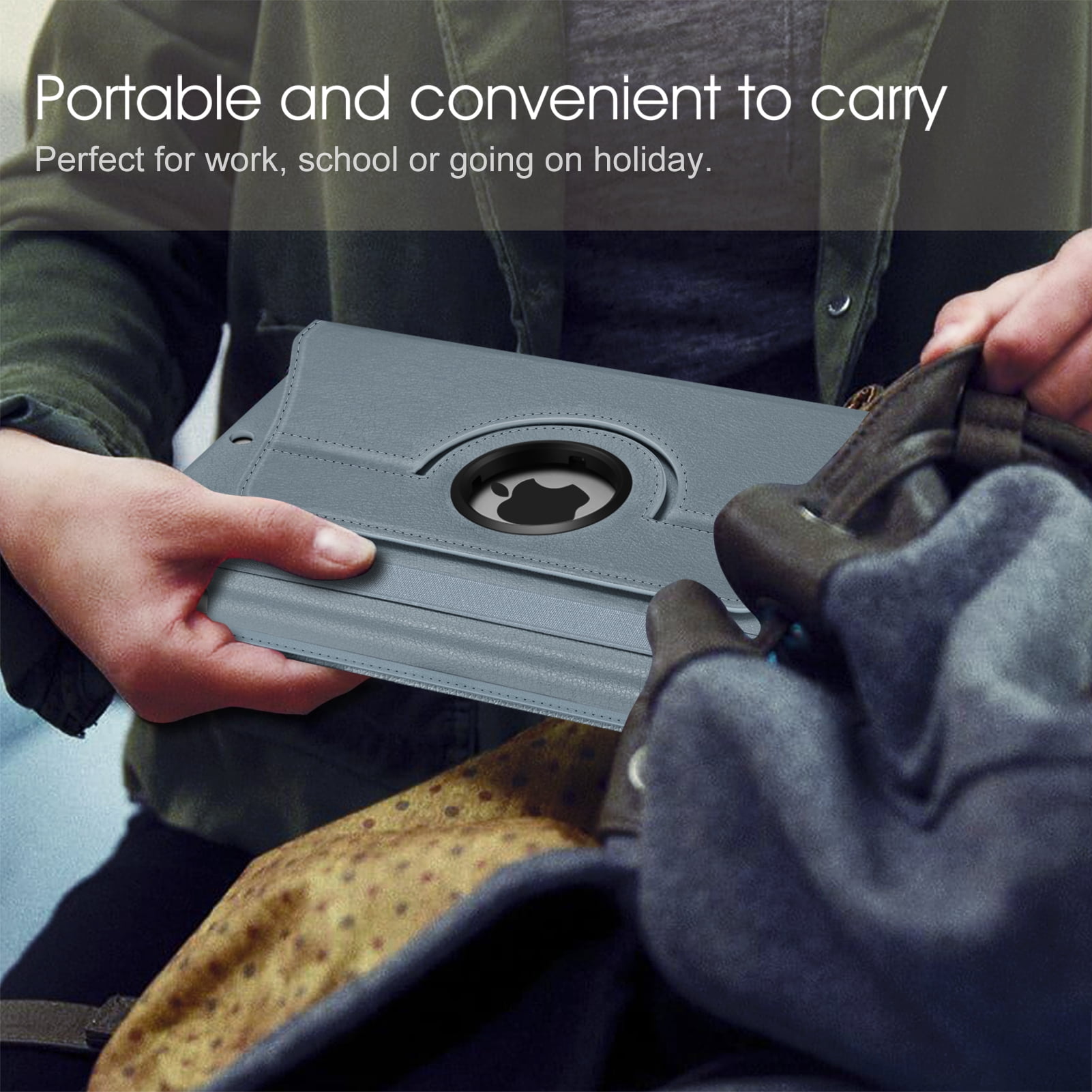 Fintie 360 Rotating Case for 10.2-inch iPad 9th/ 8th/ 7th Generation - Swivel Cover with Pencil Holder for iPad 10.2" (2021/ 2020 / 2019 Model)