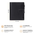 thumbnail image 5 of FALAN MULE Men's Wallet Leather RFID Blocking Bifold Zipper Coin Pocket Wallet with 4 ID Window, 5 of 8