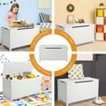 Kids Toy Box Storage Chest, Wood Kids Toy Storage Bench for Boys Girls