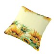 thumbnail image 2 of Rateoe Sunflowers On A Yellow Background Pattern Throw Pillow Cover Premium Pillow Stuffer Sham Square for Decorative Cushion Bed Couch Sofa(Pillow insert not included), 2 of 8