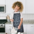 thumbnail image 4 of Math Equations Science Symbols Black Pattern Kids Aprons for Girls and Boys,Adjustable Neck Strap Toddler Aprons for Kids Cooking Baking, 4 of 6