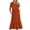 Orange, variant on Stamzod Womens Dresses Casual Loose Tiered Ruffle T Shirt Dress Summer Solid Color Crew Neck Short Sleeve Flowy Long Dresses for Women with Pockets Hot Pink AA XXL