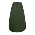 thumbnail image 5 of QATAINLAV Women's Maxi Skirt Pleated Flowy Button High Waisted Skirts Casual Loose Plus Size Clothes with Pockets, Army Green, XXXXL, Mother's Day Gifts, 5 of 8