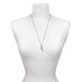 thumbnail image 3 of Delight Jewelry Goldtone Infinity Rope Silvertone Fearless Bar Charm Necklace, 23", 3 of 4