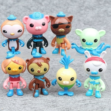 8Pcs Octonauts Captain Barnacles Kwazii Peso Shellington Dashi 5-10cm ...