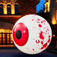 thumbnail image 1 of Bola inflable de PVC para Halloween, 23,6 pulgadas, con ojos inyectados en sangre, bola inflable decorada con control remoto y 12 colores LED, 1 of 4