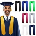 thumbnail image 2 of 1Pcs Graduation Decoration Accessories Unisex Adult Plain Graduation Stole Shawl for Academic Commencements Celebration Uniform, 2 of 4