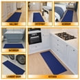 thumbnail image 5 of Ottomanson Solid Bathroom Runner Rug 20" x 59" - Non Slip Low Pile Carpet, Navy, 5 of 14