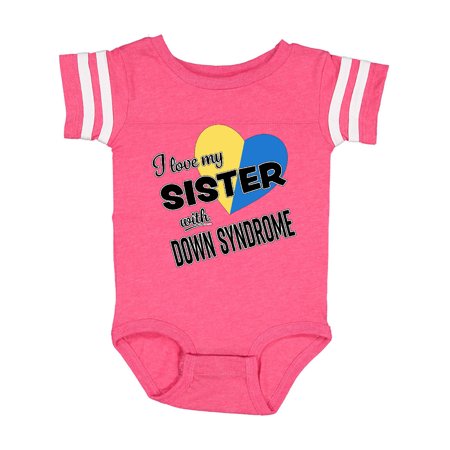 

Inktastic I Love my Sister with Down Syndrome Gift Baby Boy or Baby Girl Bodysuit