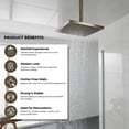 thumbnail image 4 of 10 Inch Straight Ceiling Mount Shower Arm with Flange, Round Shower Arm for Rain Showerhead, Black Finish, 4 of 8