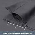 thumbnail image 2 of OVZME Charcoal 36 Inch Length Small Blackout & Thermal Insulated Cafe Curtains, 2 Panel Set for Versatile Use in Kitchen, Basement, Cabinet, Camper, RV Bunk,2 PCS, Each 30" Wx36" L, Charcoal, 2 of 7