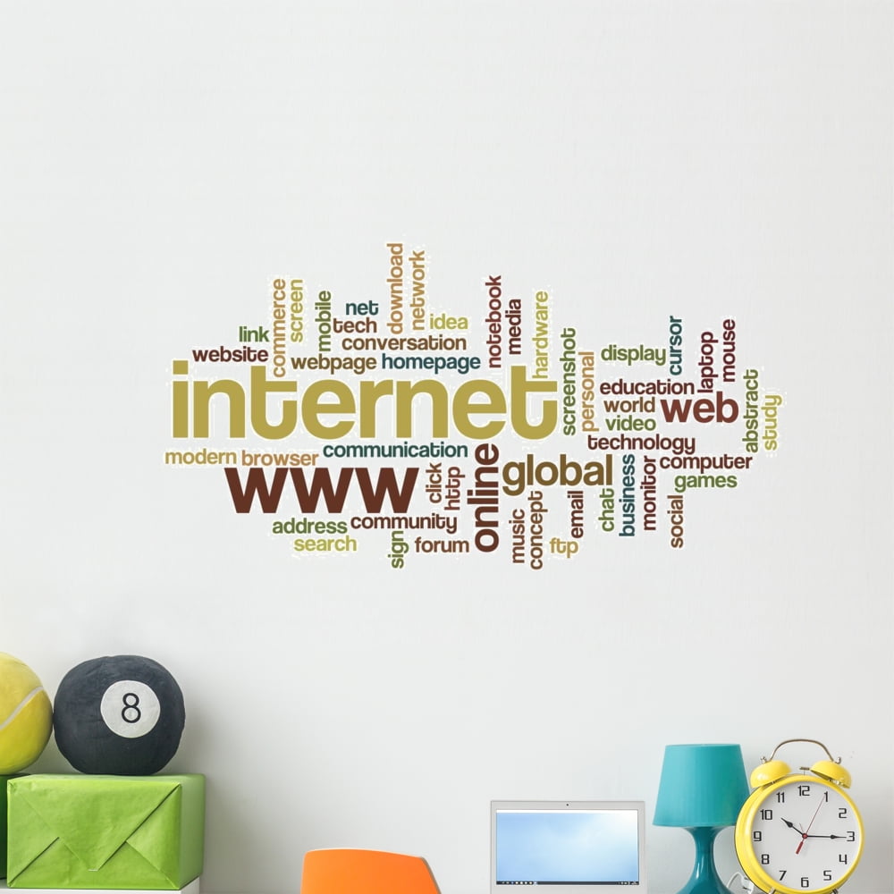 Word Cloud Wall Decal by Wallmonkeys Peel and Stick Graphic